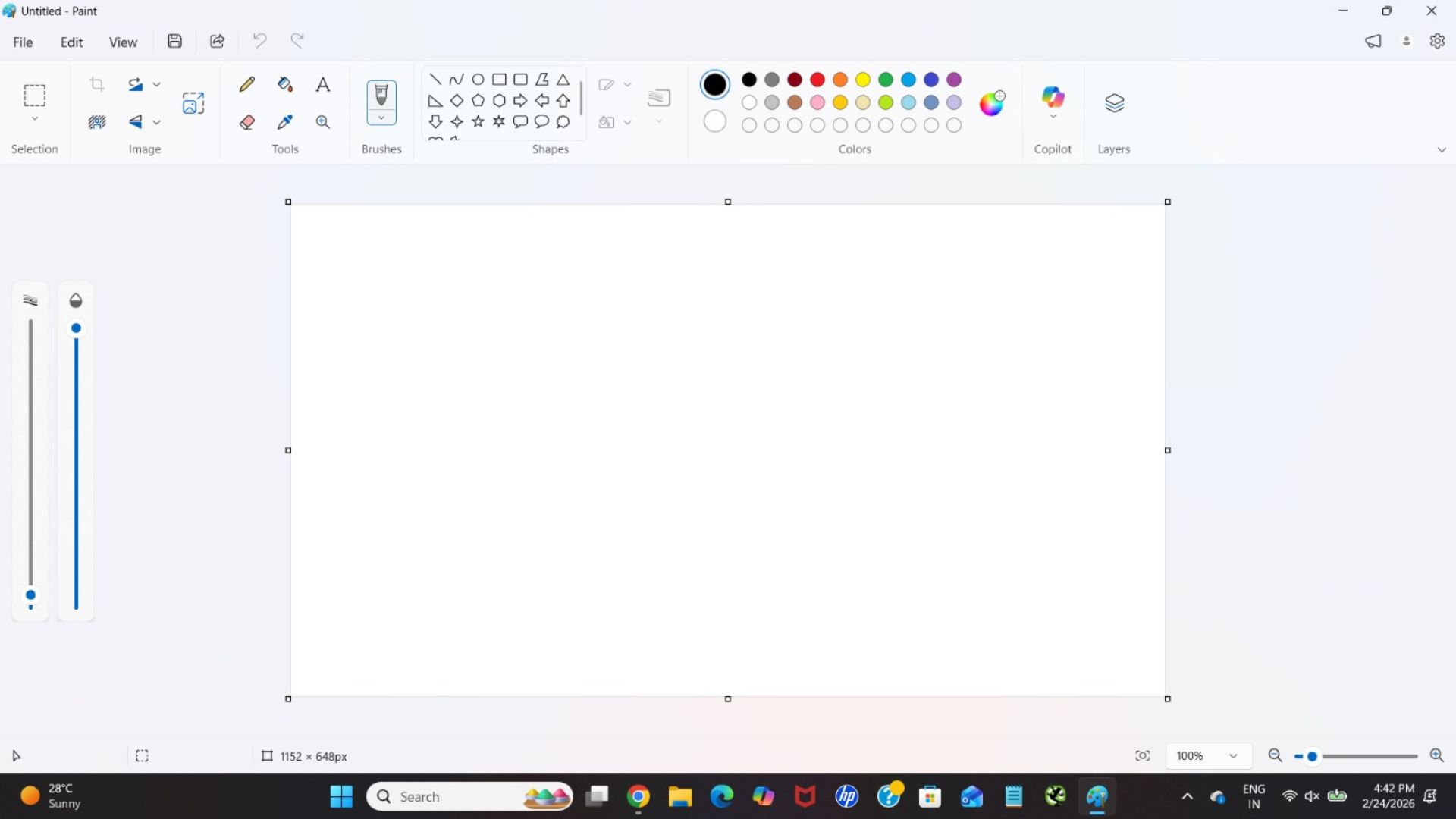 White page of MS PAINT