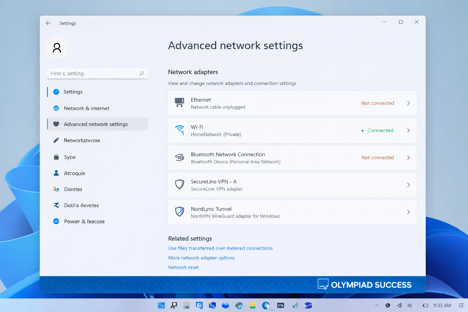 advanced network setting