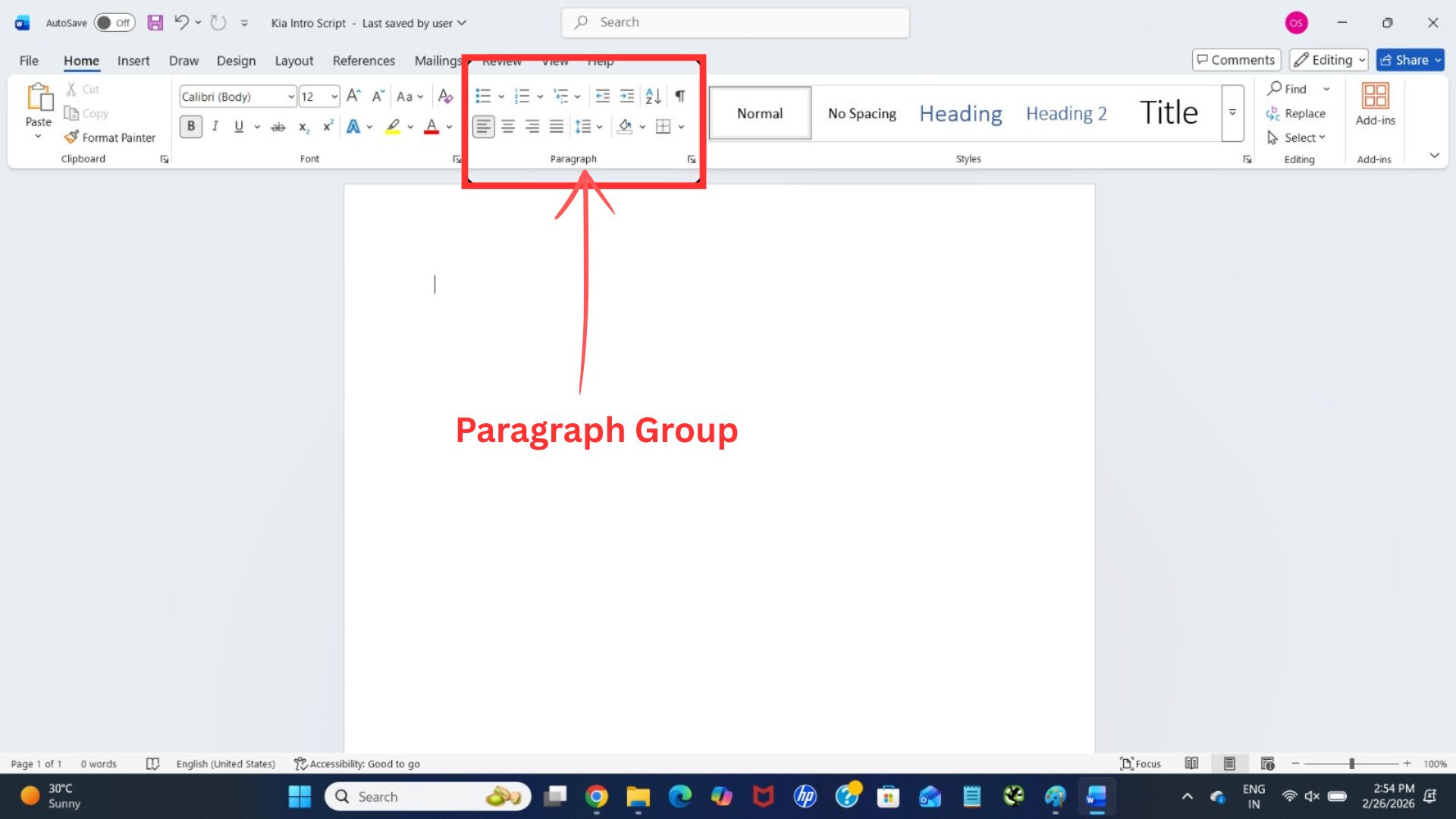 Paragraph formatting
